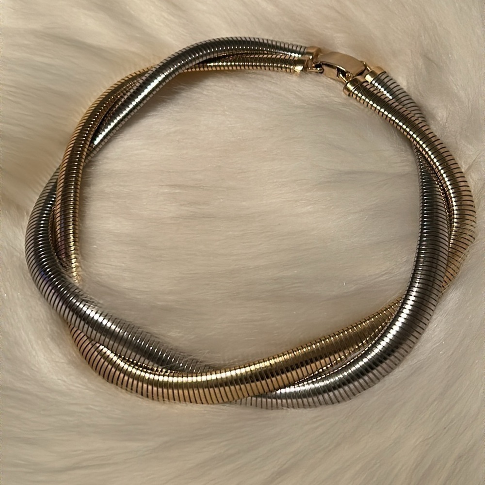Vintage Mixed Metal Chunky Necklace